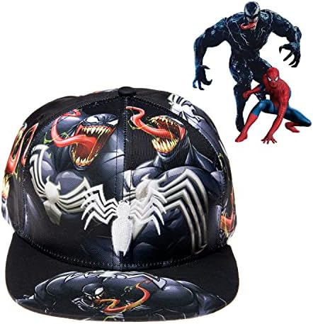 Marvel Çizgi roman Erkek Örümcek Adam Karakter Kostüm İşlemeli / Baskılı Snapback Flatbrim beyzbol şapkası Şapka