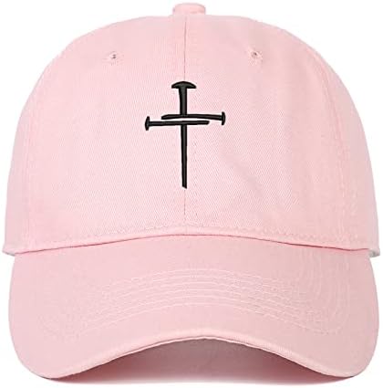 Hıristiyan çapraz işlemeli kap Unisex ayarlanabilir beyzbol baba şapka