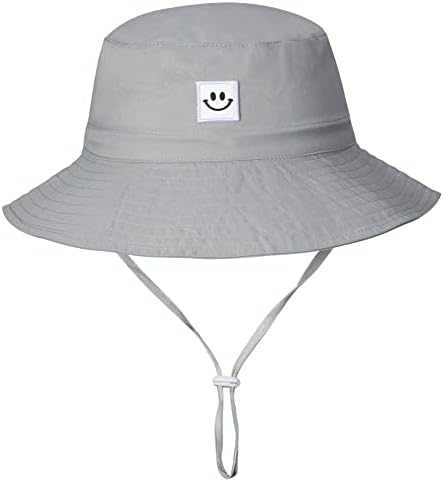 MaxNova Bebek güneş şapkası Gülümseme Yüz UPF 50 + Yürümeye Başlayan Kova Şapka Erkek Kız 0-7 Yıl